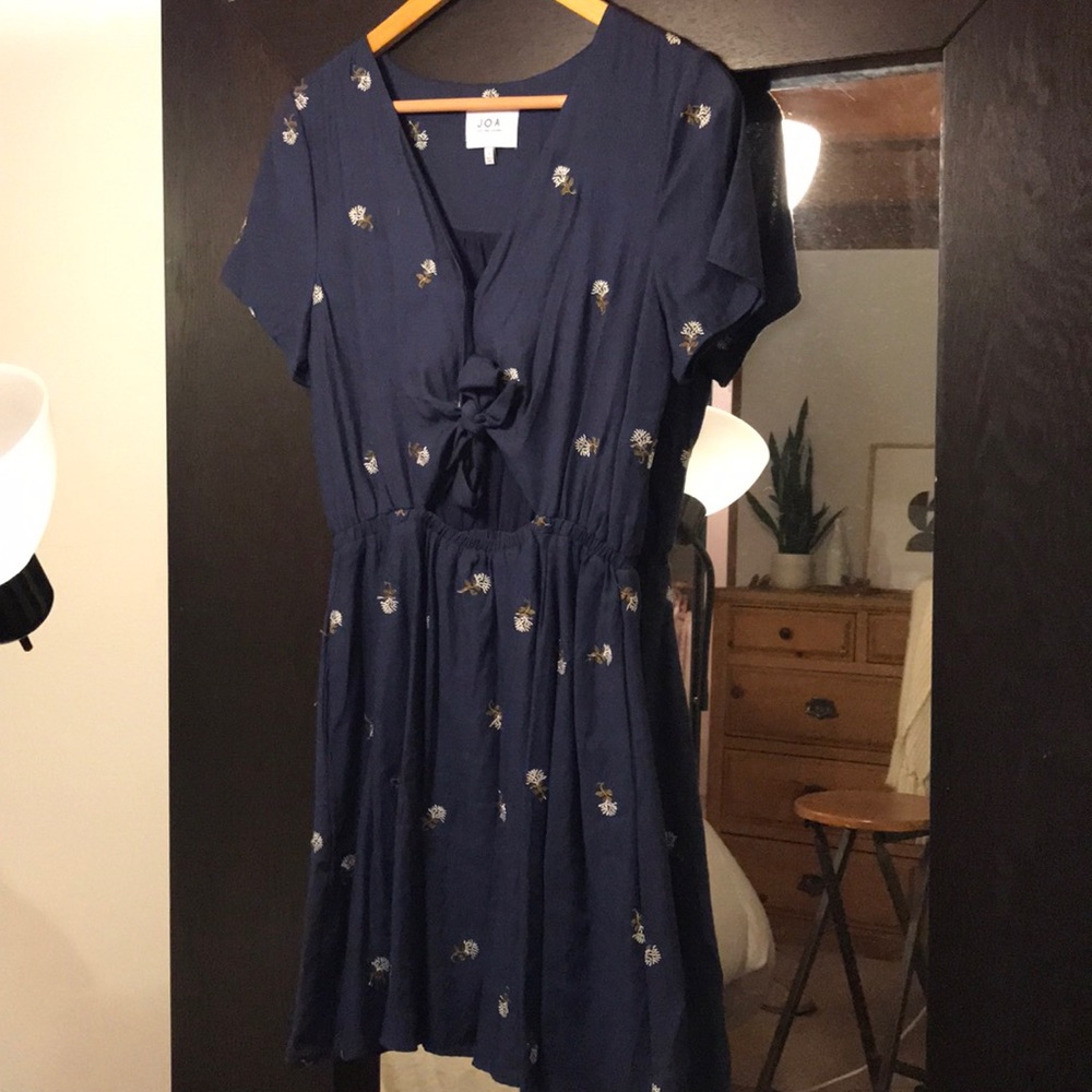 J.O.A. Floral stitched dress